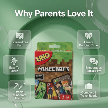 UNO Minecraft Edition Card Game | Special Rule Card | 2-10 Players