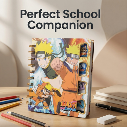 Anime Ninja Spiral Notebook with Tabs | Diary for Kids & Teens