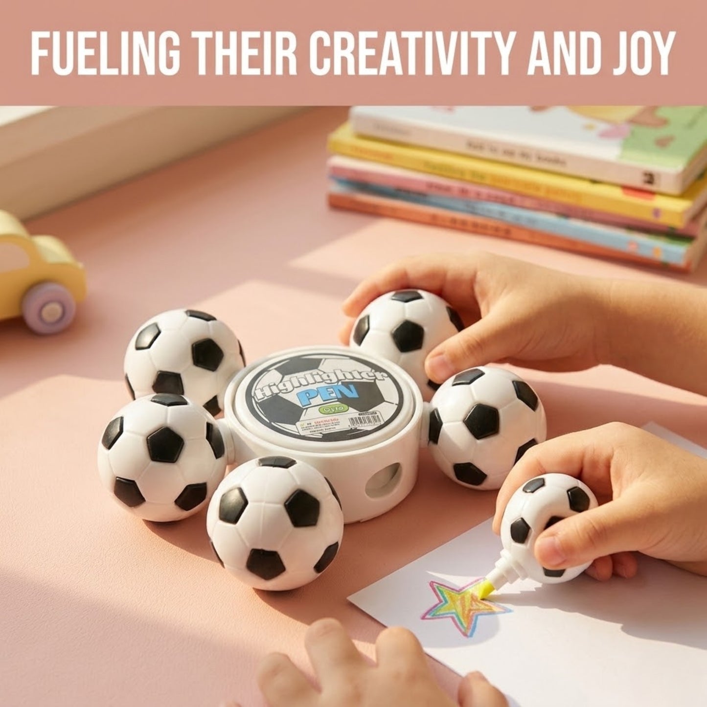 6 PCS Cute Sports Theme Highlighters set