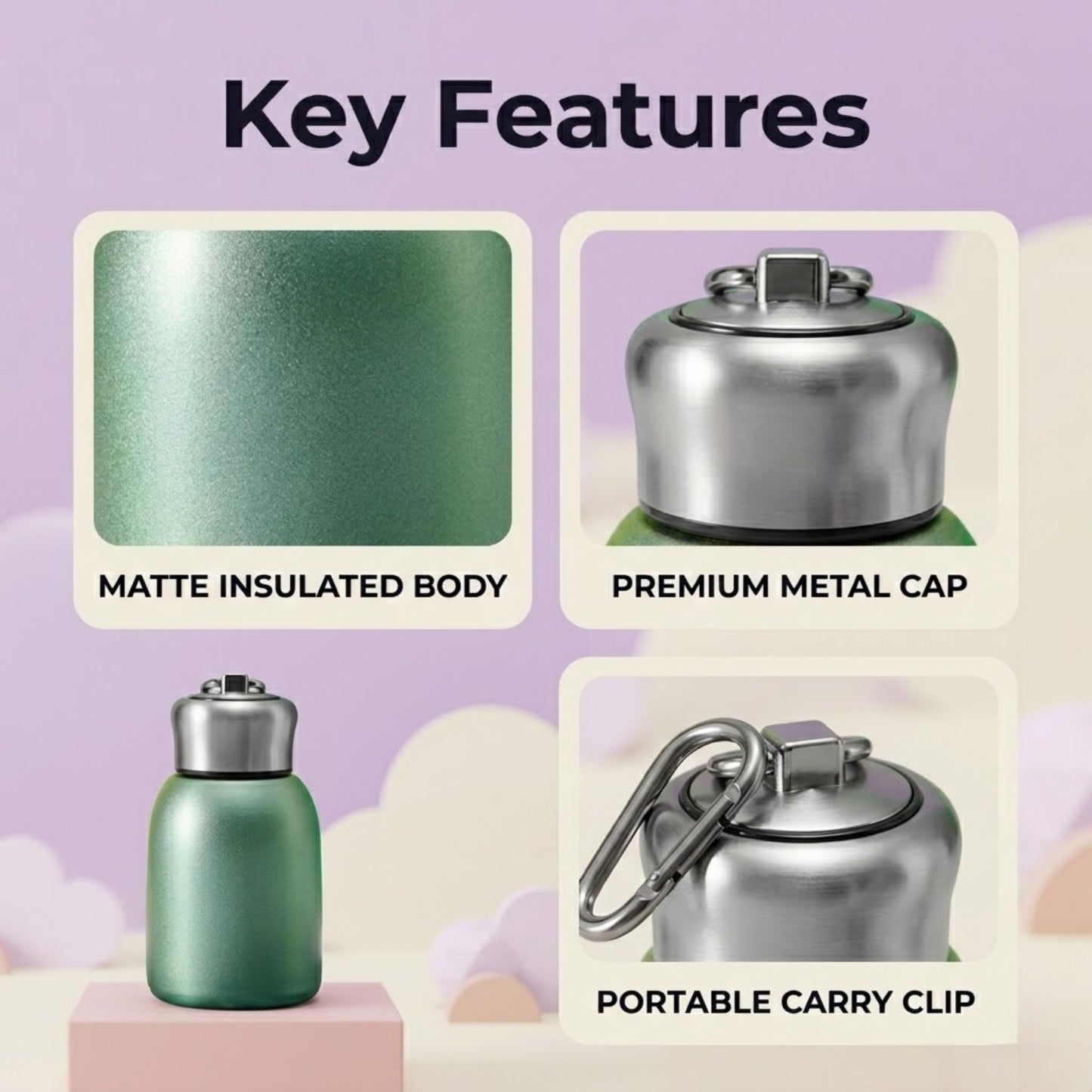 Portable Stainless Steel Insulated Water Bottle/flask Leak proof