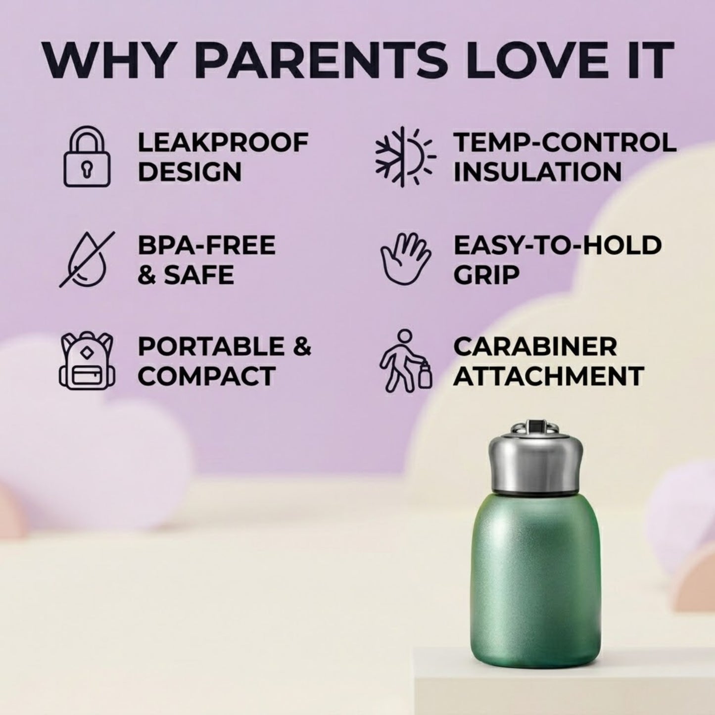 Portable Stainless Steel Insulated Water Bottle/flask Leak proof