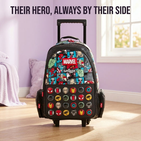 18" Smiggles Marvel Trolley School Bag