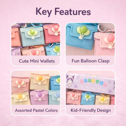 Cute Mini Balloon Charm Sling Pouch for Kids