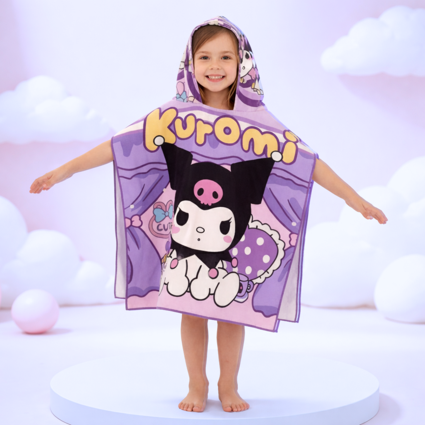 Kids Hooded Bath Towel – Cartoon Character Quick Dry Beach & Swim Towel