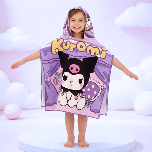 Kids Hooded Bath Towel – Cartoon Character Quick Dry Beach & Swim Towel
