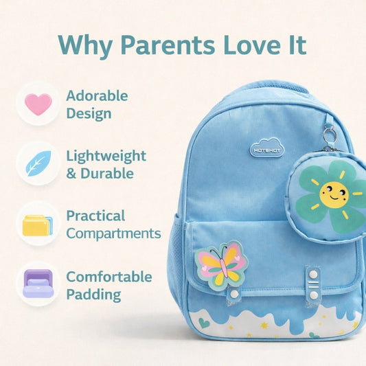 Kids School Backpack with Mini Coin Pouch