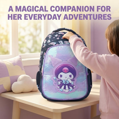 18" Kuromi Holographic lightweight School Backpack