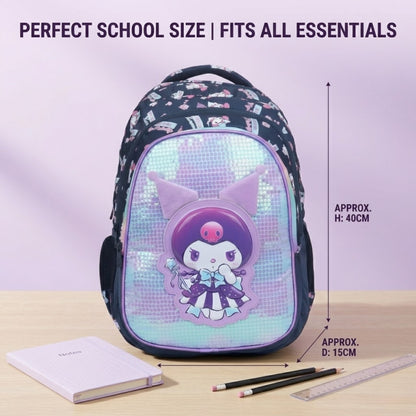 18" Kuromi Holographic lightweight School Backpack