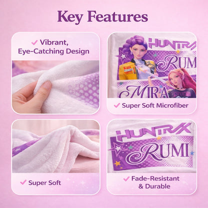 KPOP Demon Hunters Premium Quality Blanket for Kids - 150 X 200 cm