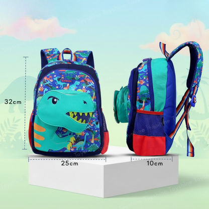 Dinosaur School Bag - Smiggle Backpack with 3 Zips