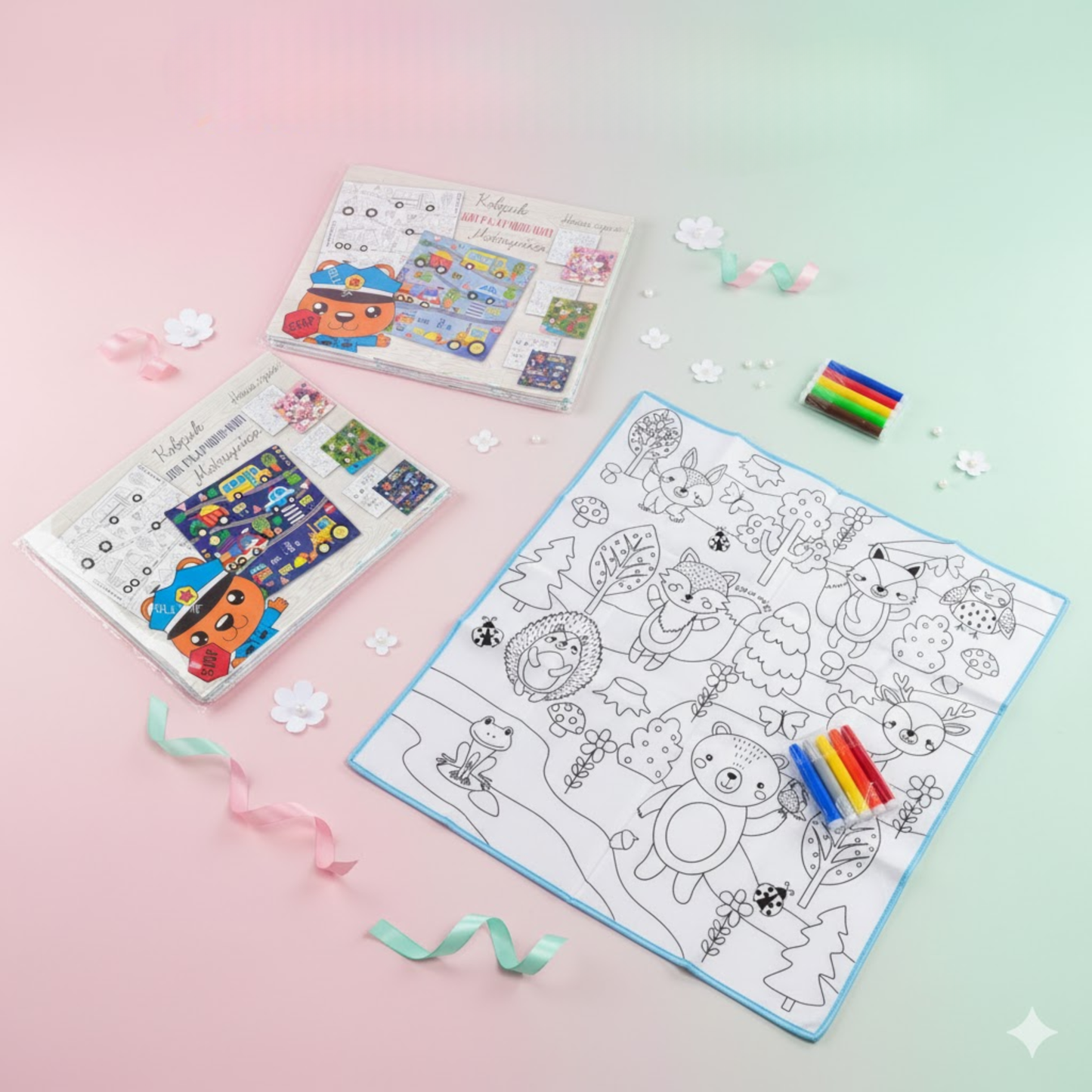 Reusable coloring mat