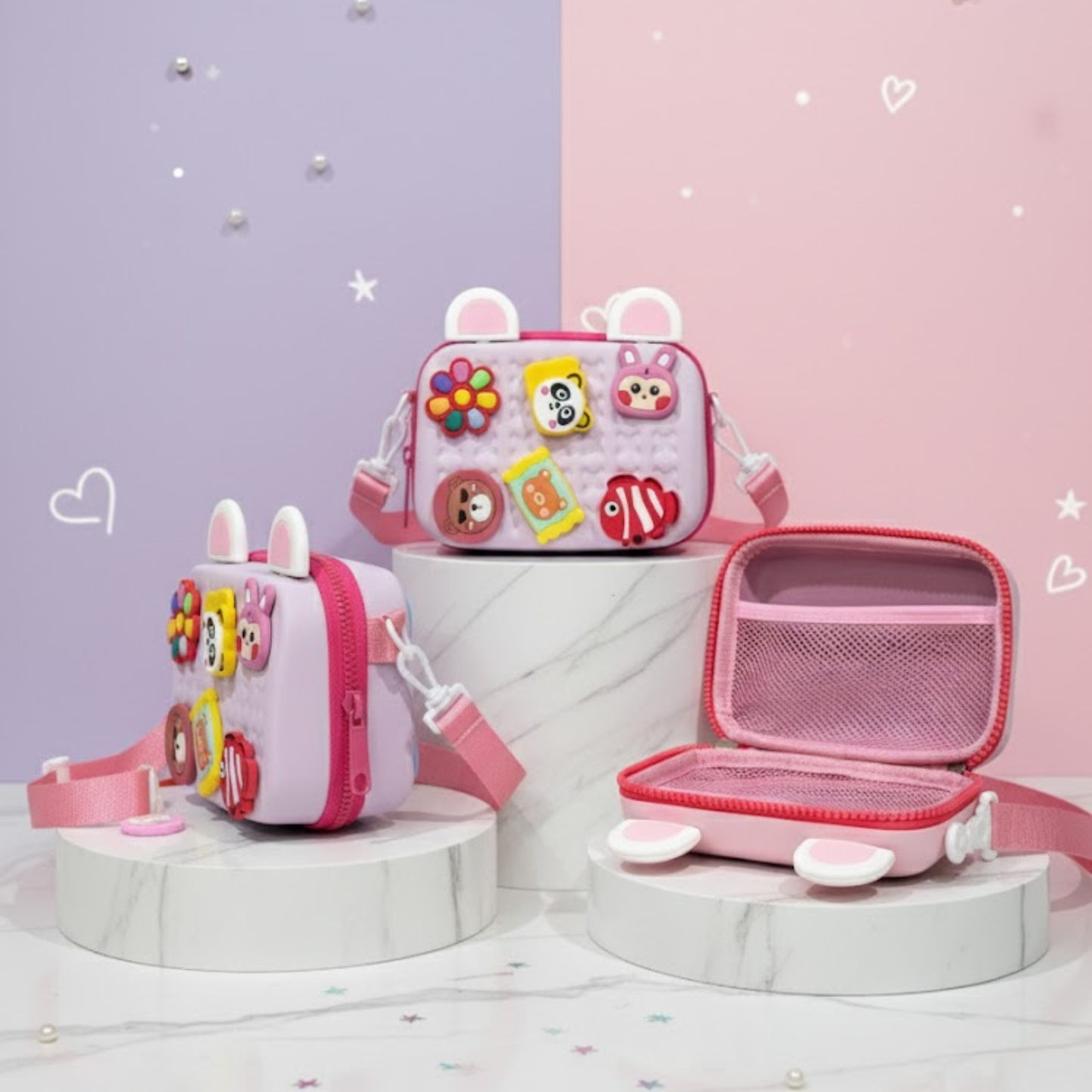 Silicone Sling bags with charms