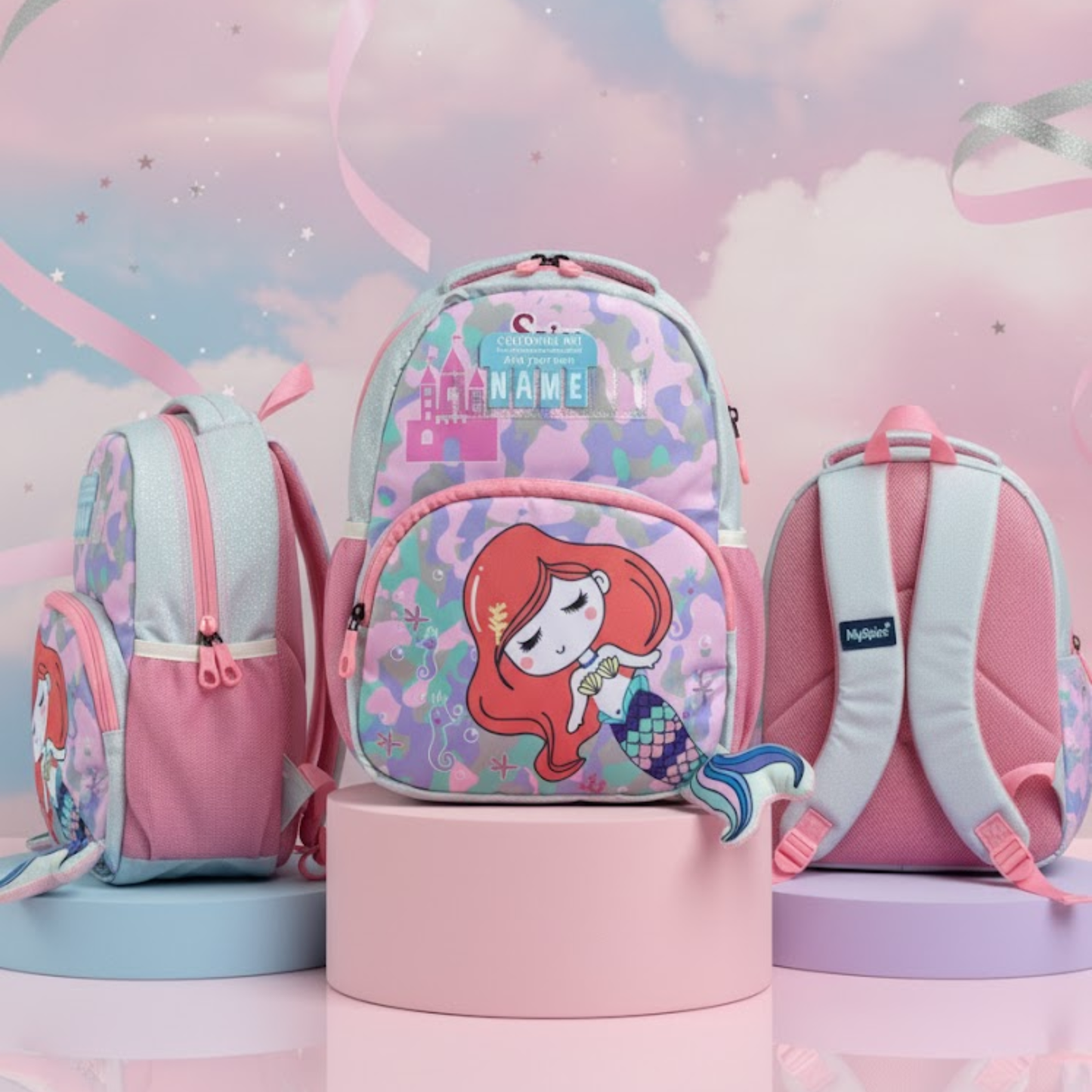 16 inch School Bag - Mermaid