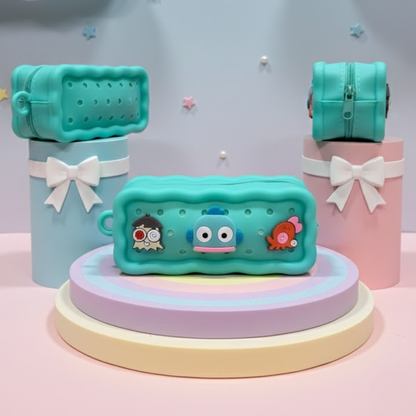 Silicone Pencil Pouch with Charms