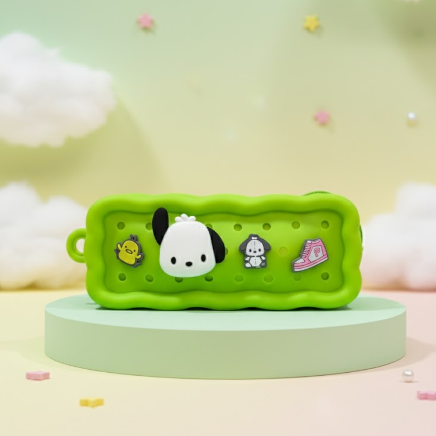 Silicone Pencil Pouch with Charms