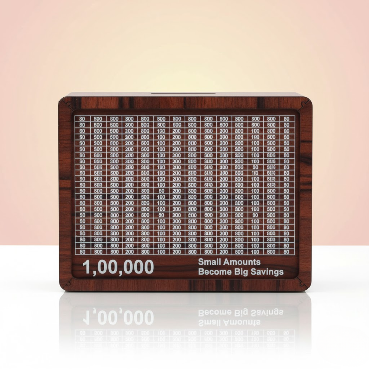 Wooden piggy bank - Rs.100000