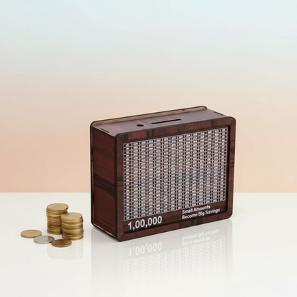 Wooden piggy bank - Rs.100000