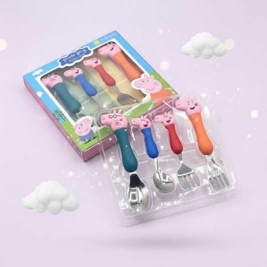 Peppa Pig Spoon & Fork Set - Stainless steel