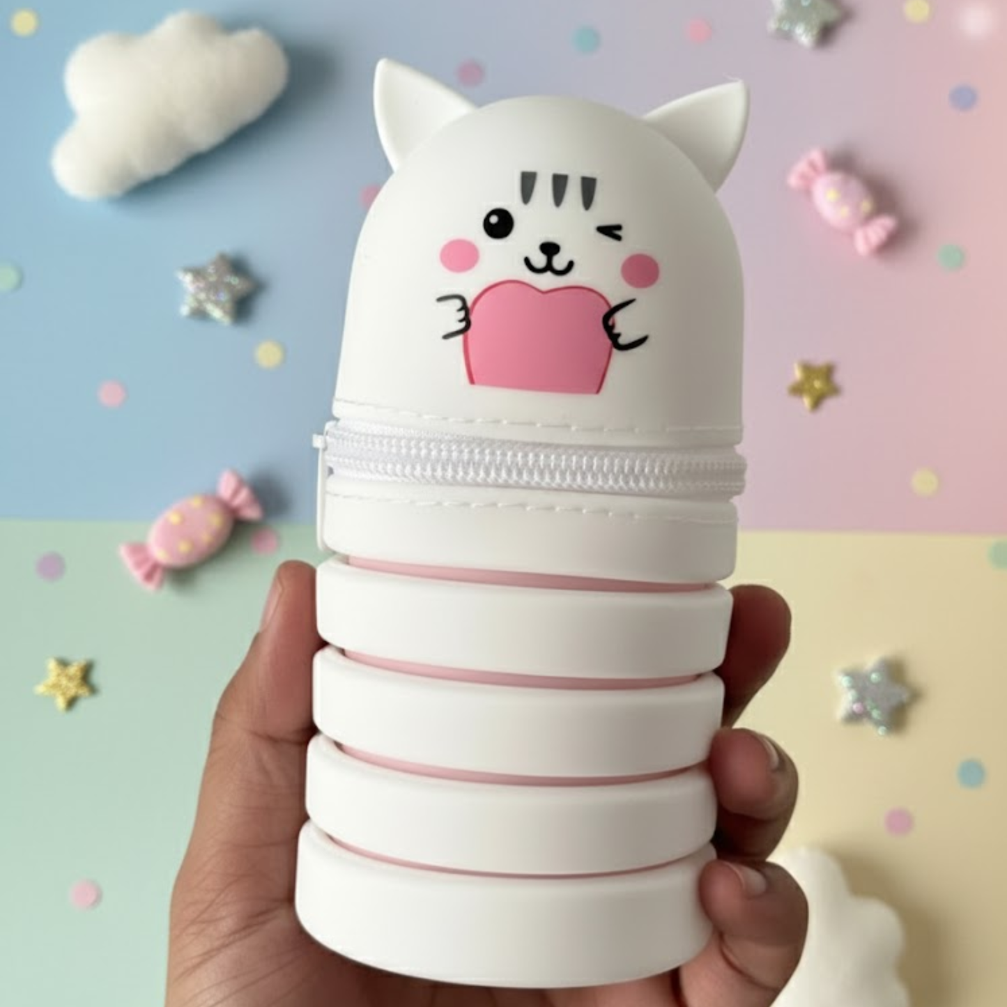 Silicone Expandable Stationery Pouch