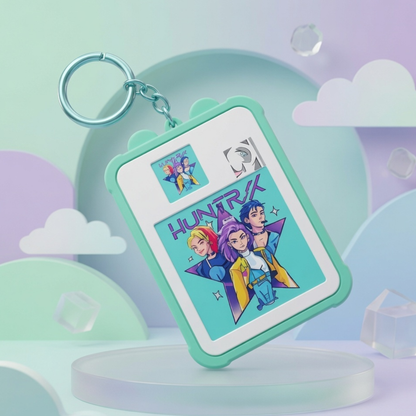 K-Pop HuntrX Photo Card Puzzle Keychain | Anime Character Bag Charm for Kids & Teens