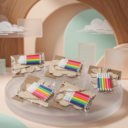 DIY Wooden Colour & Craft Kit for Kids | Color, Create & Play Art Set