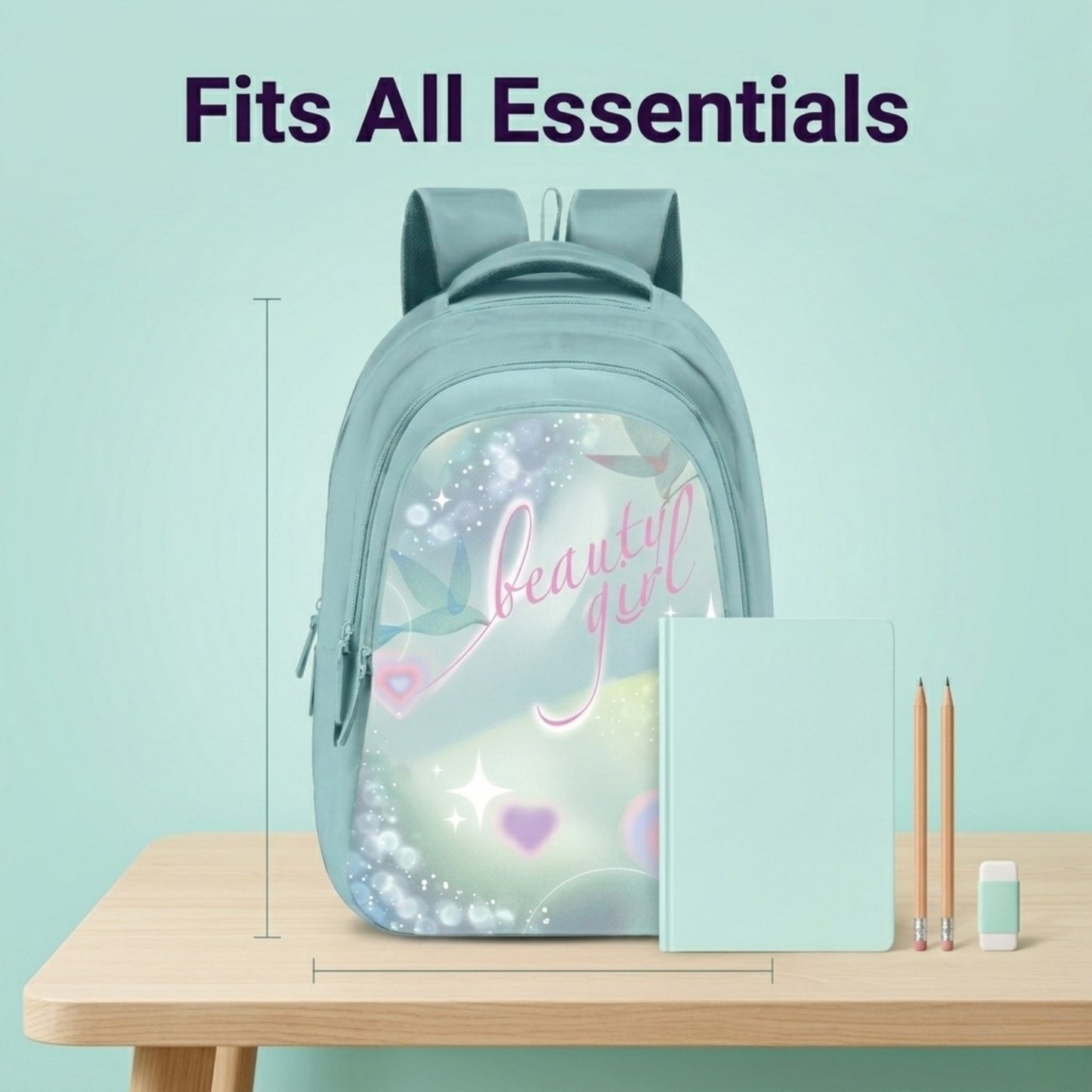 18" Stylish and light weight Butterfly School Backpack