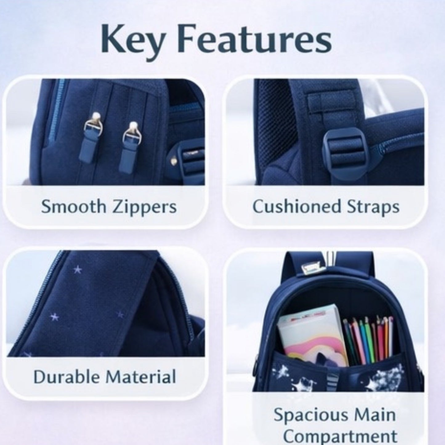 18" Stylish and light weight Butterfly School Backpack