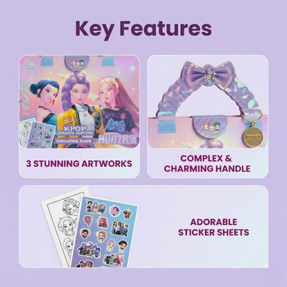 Colouring Book Set with Stickers and Holographic Handle