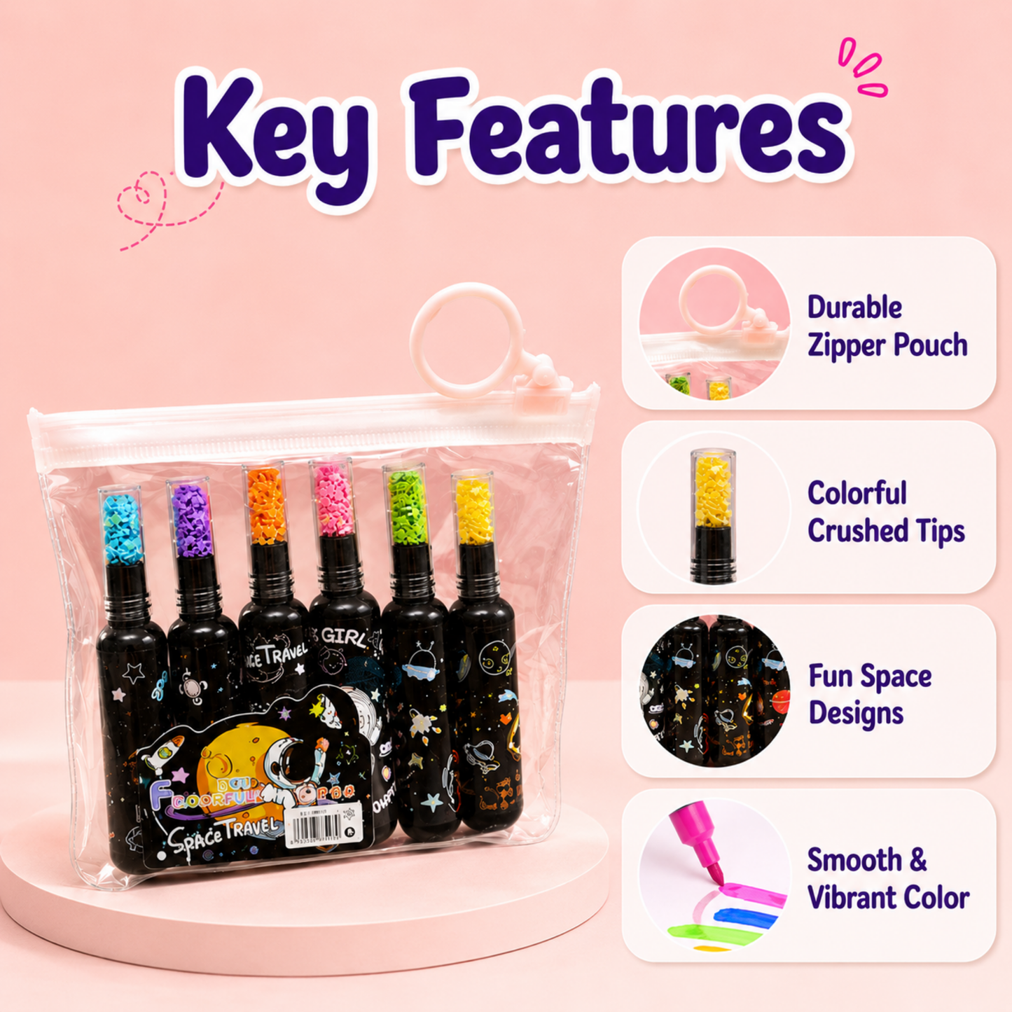 Set of 6 Bottle shape HIghlighters