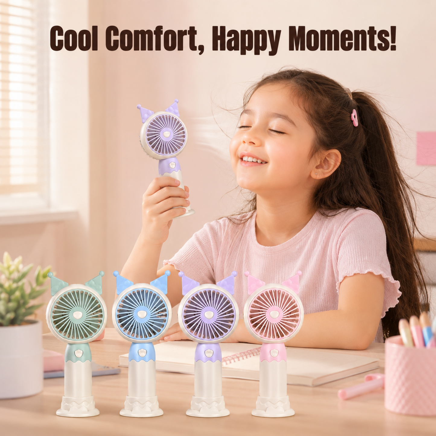 Portable hand fan