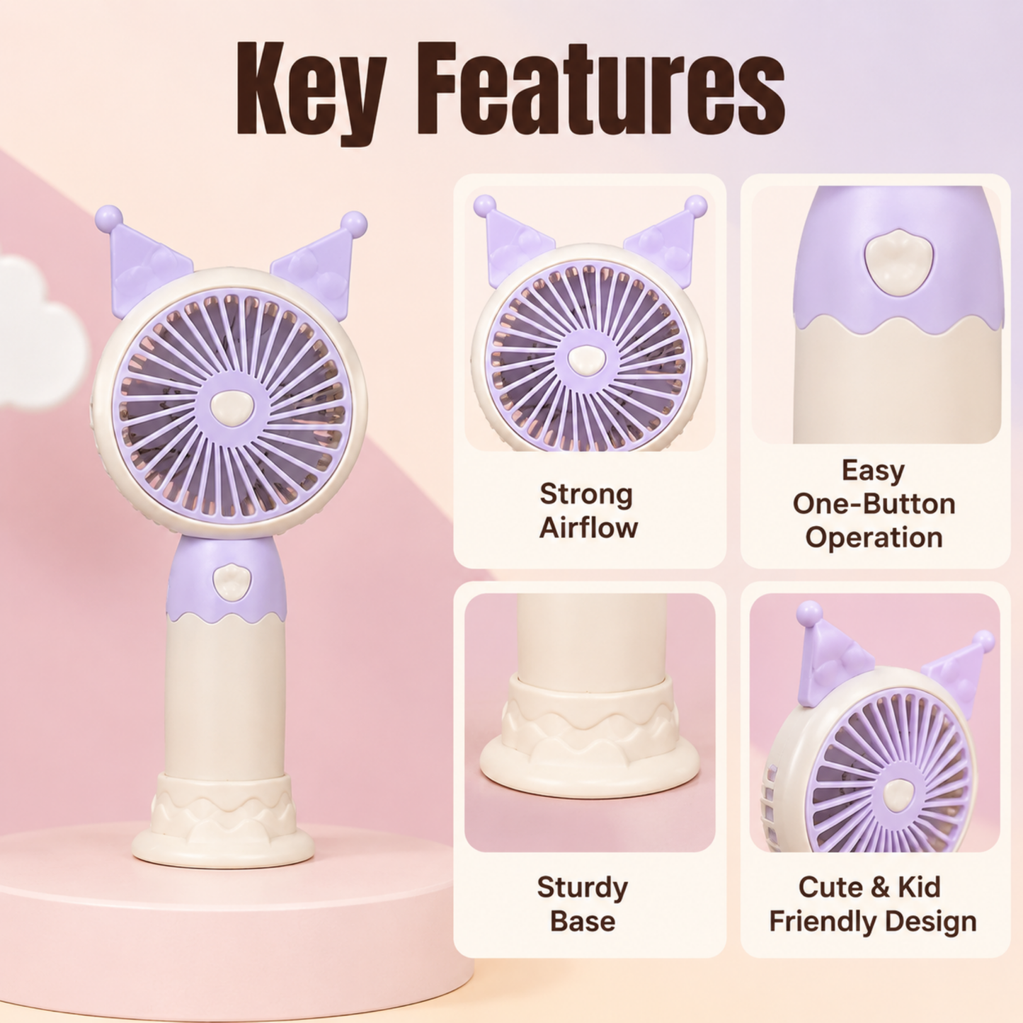 Portable hand fan