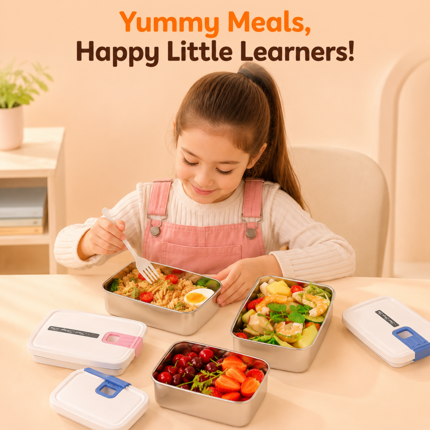 TEDEME Stainless Steel  FRUIT/snacks / Lunch Box