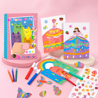 DIY Scratch Painting Set with Colour Pens Creative Art & Craft Activity