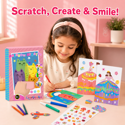 DIY Scratch Painting Set with Colour Pens Creative Art & Craft Activity