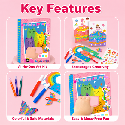 DIY Scratch Painting Set with Colour Pens Creative Art & Craft Activity