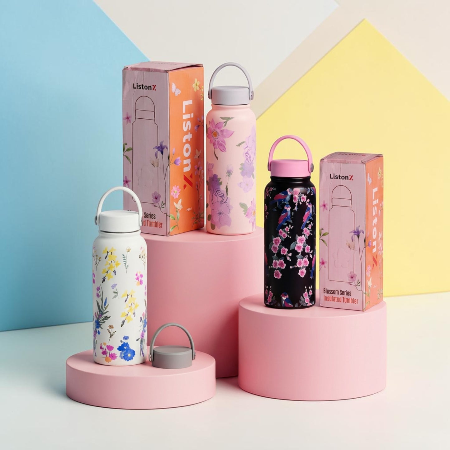 Floral Insulated Water Bottle– Stainless Steel Thermos Flask