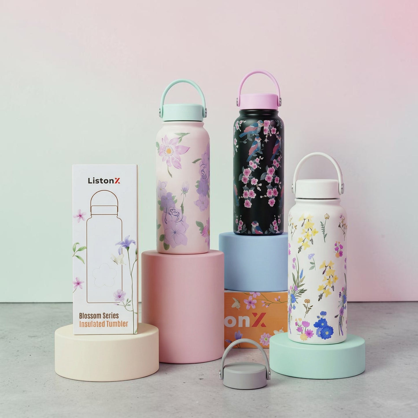 Floral Insulated Water Bottle– Stainless Steel Thermos Flask