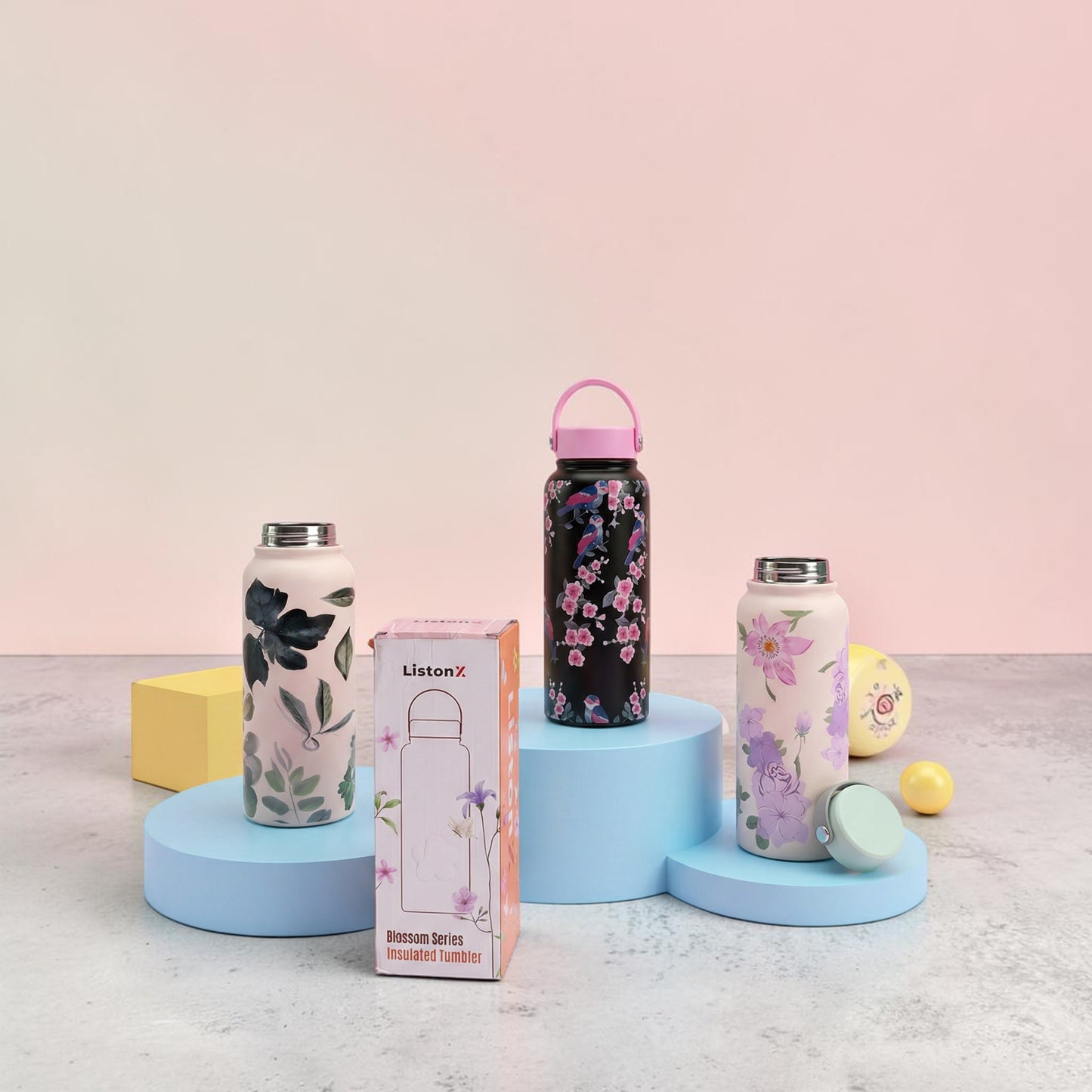 Floral Insulated Water Bottle– Stainless Steel Thermos Flask