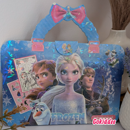 Colouring Book Set with Stickers and Holographic Handle