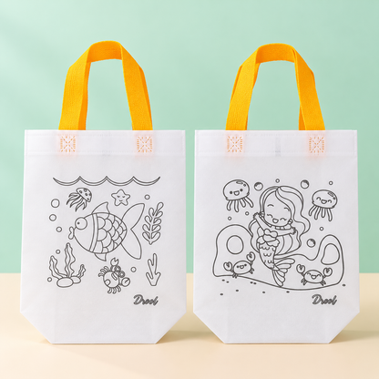 DIY Colouring Tote Bag for Kids – Bear, Astronaut & Underwater Designs
