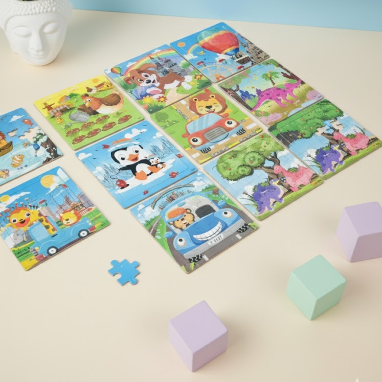 Wooden 12 Pieces Puzzle (15x15cm)