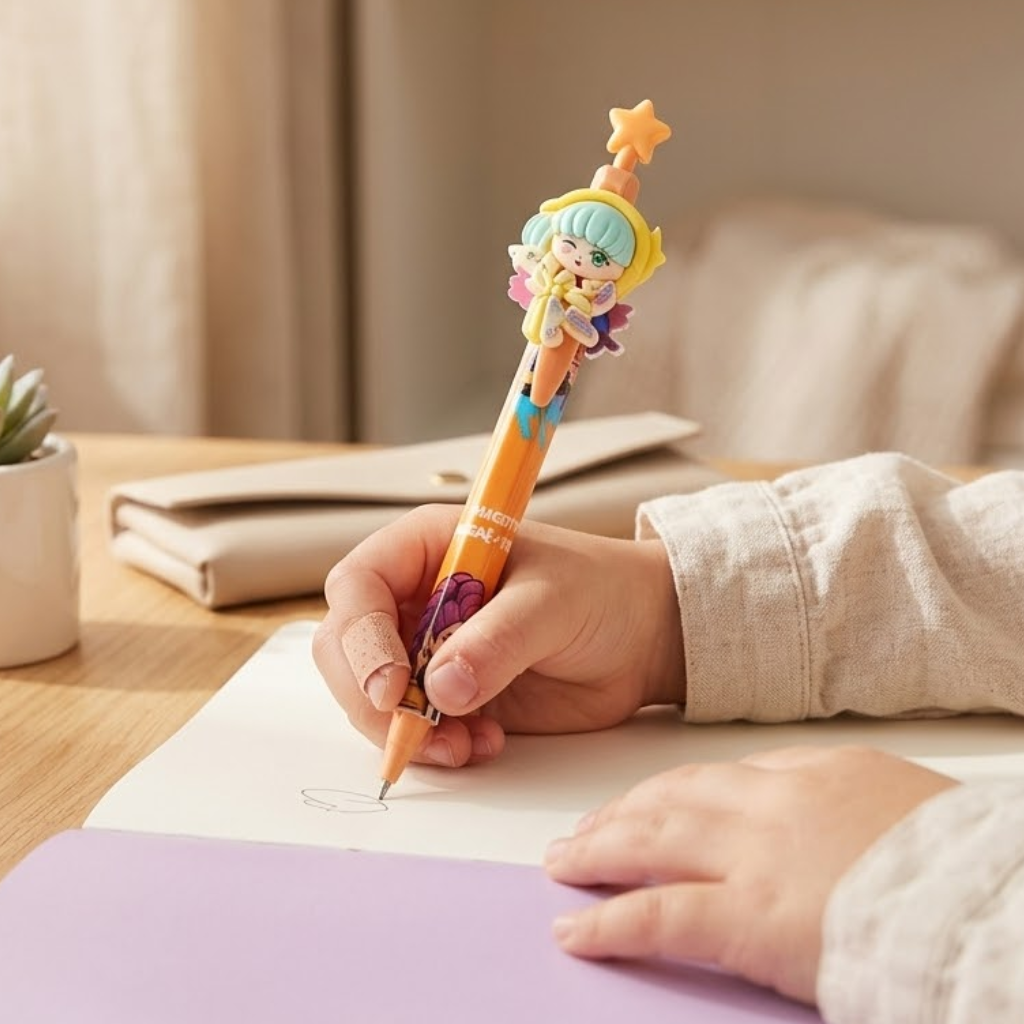 KPOP Erasable Gel Pen - with Character Tops