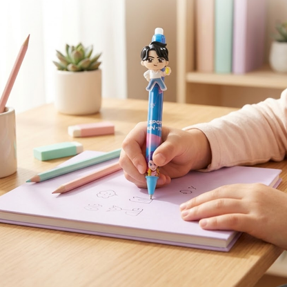 KPOP Erasable Gel Pen - with Character Tops