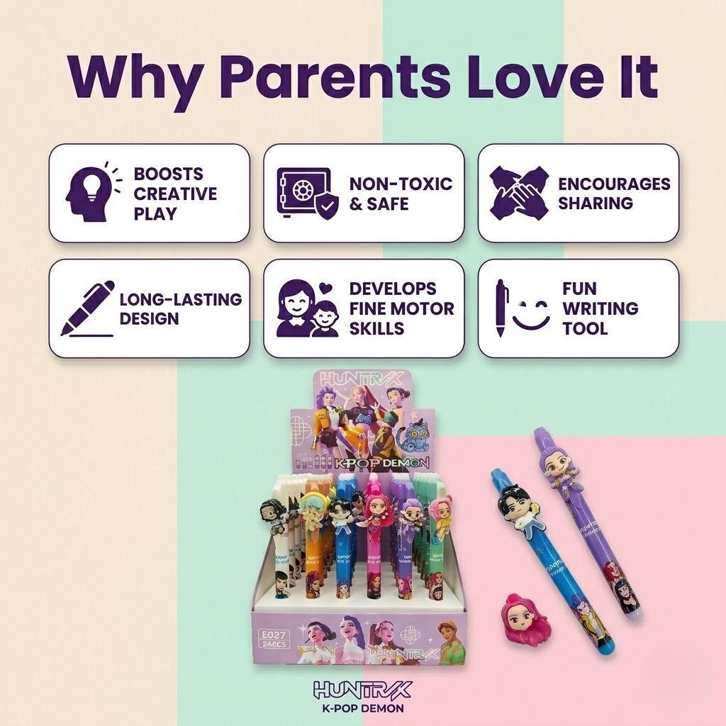 KPOP Erasable Gel Pen - with Character Tops