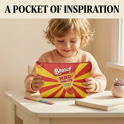 Snacks design Multipurpose Vegan Leather Zipper Pouch