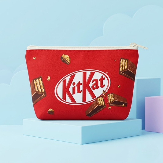 Snacks design Multipurpose Vegan Leather Zipper Pouch