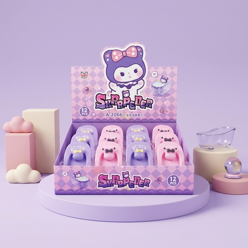 Cute Kuromi Slipper shape Sharpener for Kids