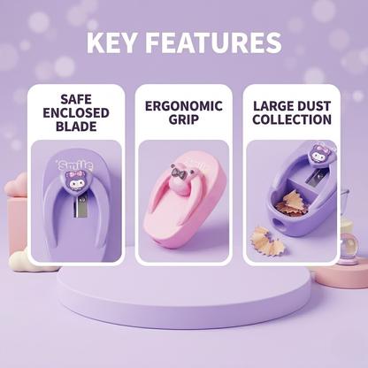 Cute Kuromi Slipper shape Sharpener for Kids