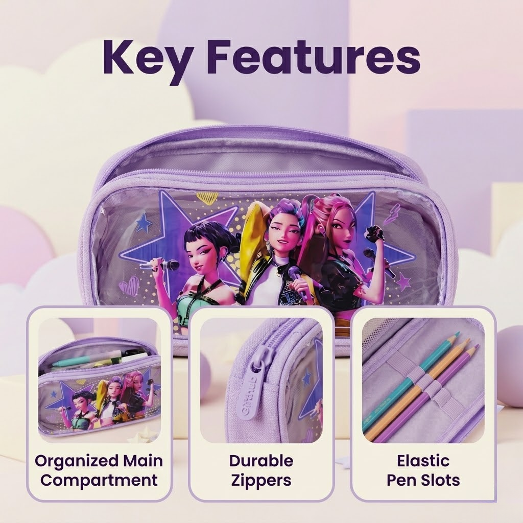 KPOP Huntrix animated Pencil Pouch