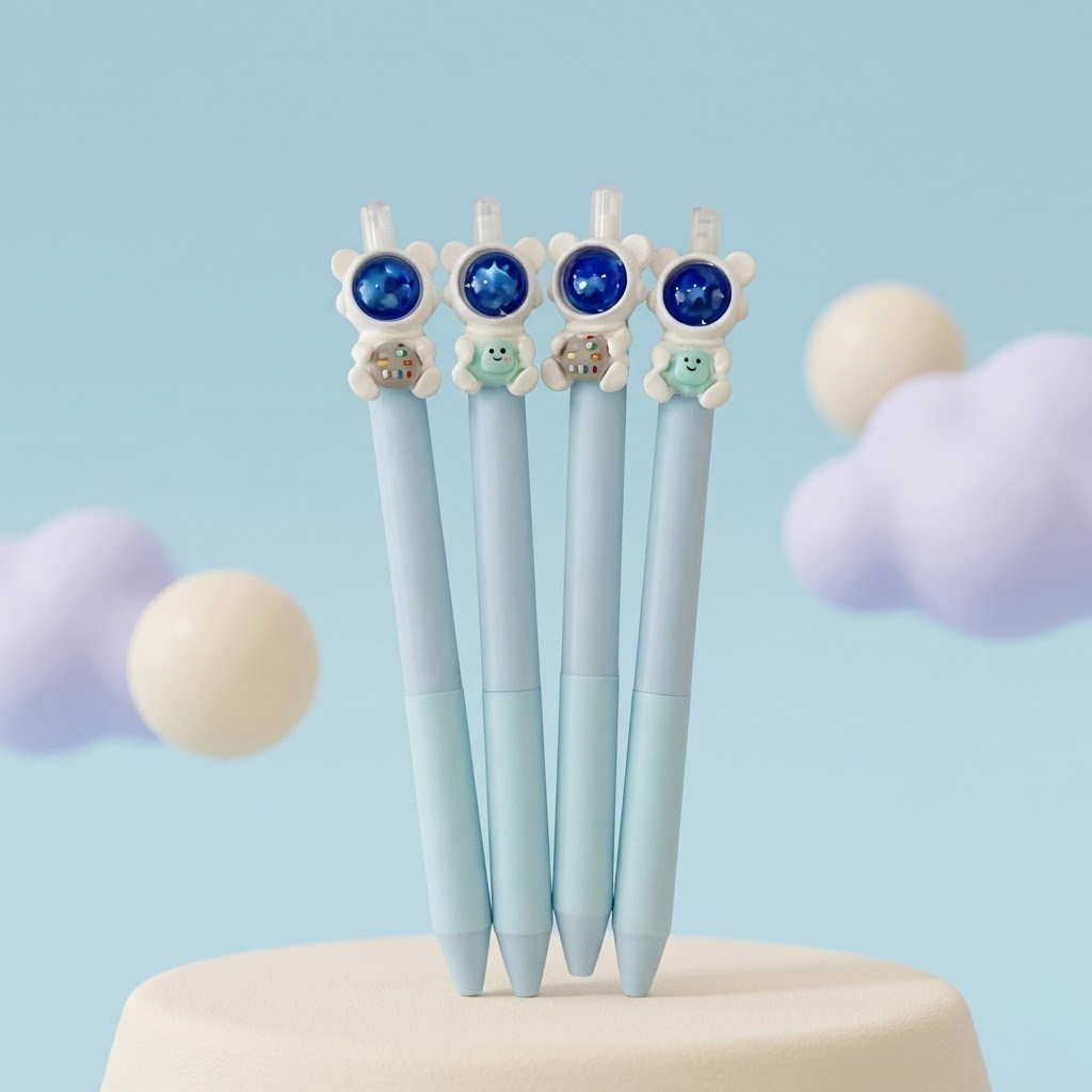 Cute astronaut mechanical pencil for kids, 0.5mm kawaii pencil for school, return gift stationery for children